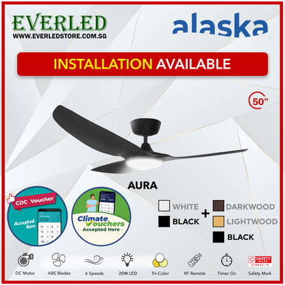 Alaska SMART DC Aura / Aurah 50" (Inverter DC Fan) with Samsung dimmable light kit