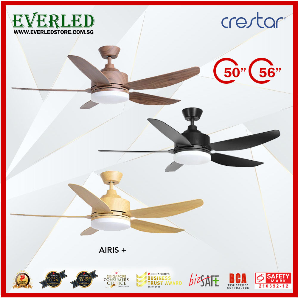 *STANDARD INSTALLATION* Crestar DC Airis+ 5B 50"/56" - With / WO Light (Inverter DC Fan) *CDC & Climate Voucher Accepted In Showroom*