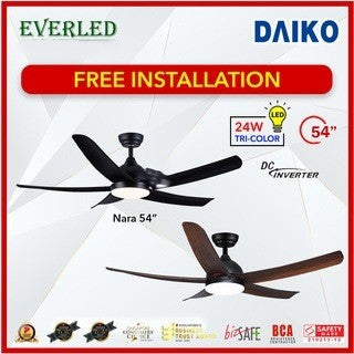 *STANDARD INSTALLATION* Daiko DC Nara 54" with Tri-color LED (Inverter DC Fan) *CDC & Climate Voucher Accepted In Showroom*