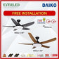 *FREE INSTALLATION* Daiko DC Nikko5 54"  with Tri-color LED (Inverter DC Fan) *CDC & Climate Voucher Accepted In Showroom*