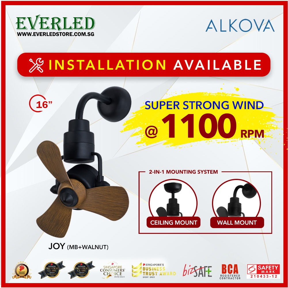 *INSTALLATION AVAILABLE* Alpha Joy 16" 8 Speeds DC Corner Fan  (STRONG WIND)