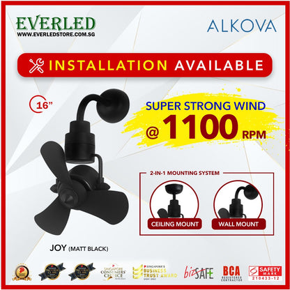 *INSTALLATION AVAILABLE* Alpha Joy 16" 8 Speeds DC Corner Fan  (STRONG WIND)