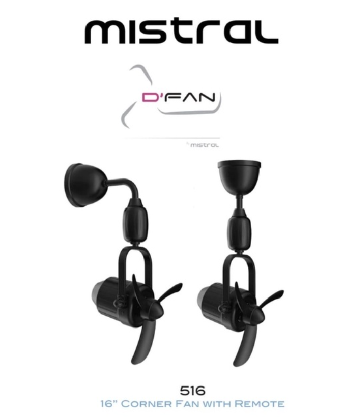 Mistral D'fan DC 516 Corner Fan 16" (Inverter DC Fan)