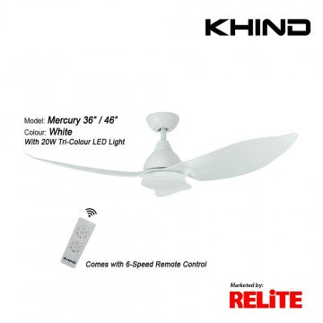 *STANDARD INSTALLATION* Khind DC Mercury 36"/46" with Tri-color LED (Inverter DC Fan) *CDC & Climate Voucher Accepted In Showroom*