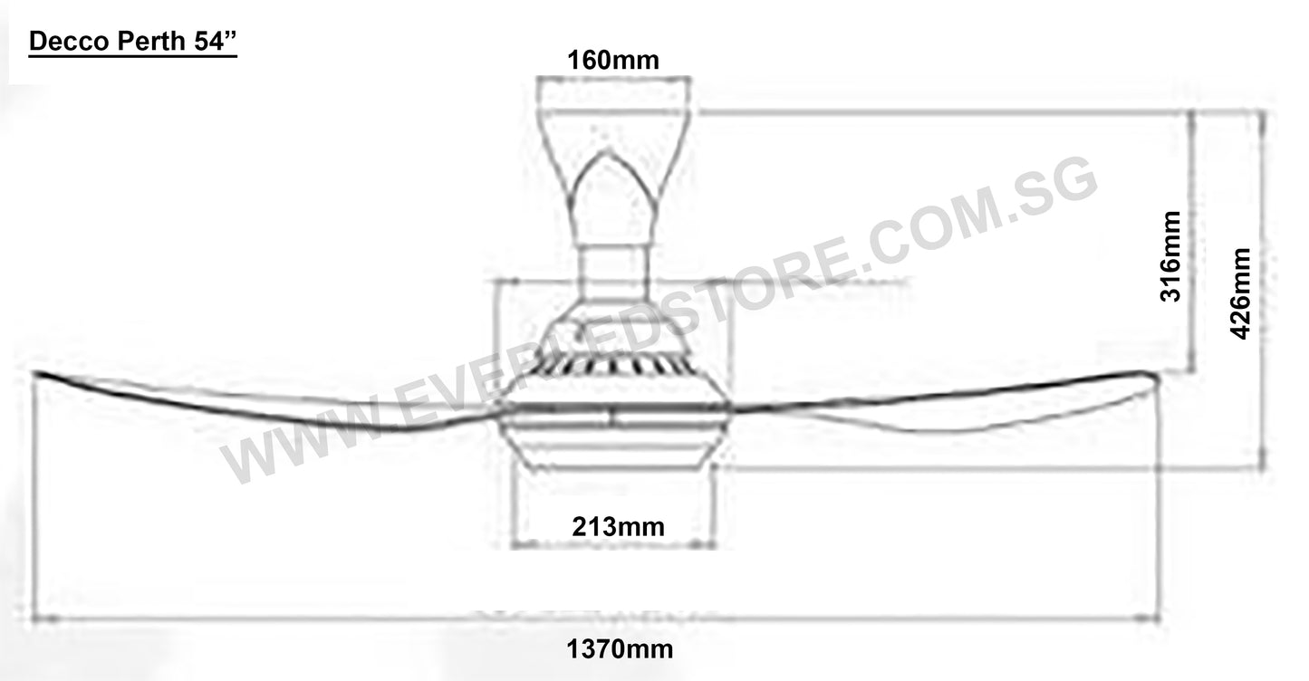 Decco DC Perth 54" (Inverter DC Fan)